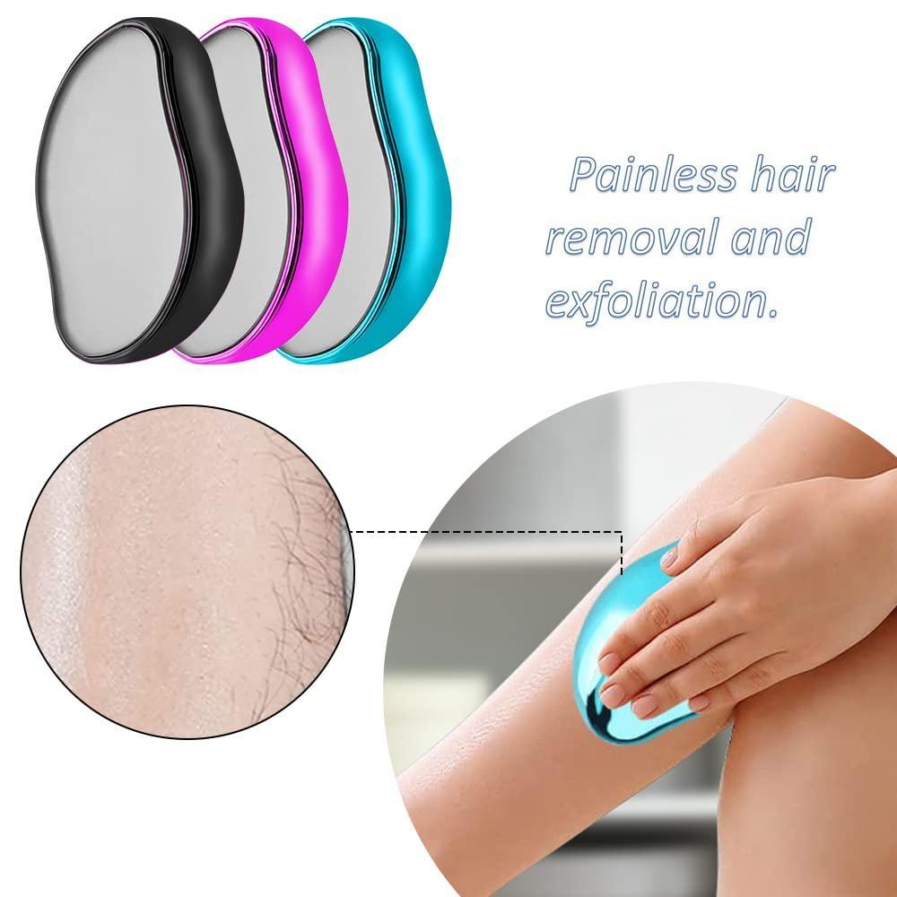 ZETA Crystal Hair Remover for Women and Men - Upgraded Nano-crystalline Dots Technology - Painless, Reusable Hair Eraser Stone