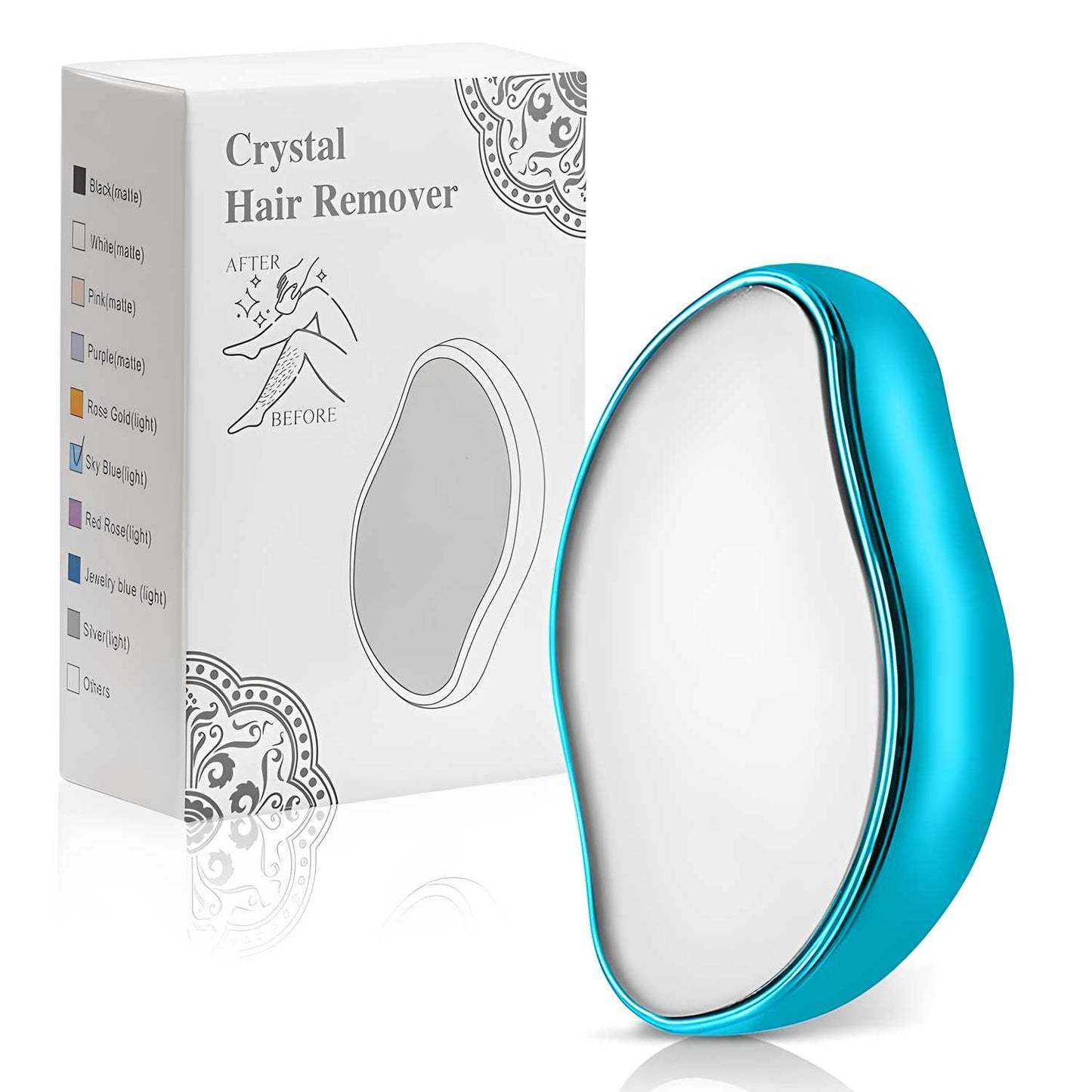 ZETA Crystal Hair Remover for Women and Men - Upgraded Nano-crystalline Dots Technology - Painless, Reusable Hair Eraser Stone